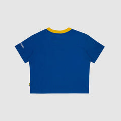 Ayrton Senna F1 Women's Brazil Crop T-Shirt - Blue