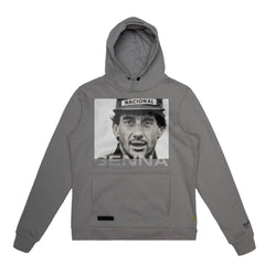 Ayrton Senna F1 Icon Hoodie - Ash/Black