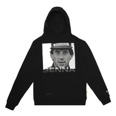 Ayrton Senna F1 Icon Hoodie - Ash/Black