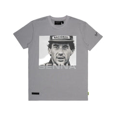 Ayrton Senna F1 Icon T-Shirt - Ash/White