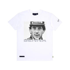 Ayrton Senna F1 Icon T-Shirt - Ash/White