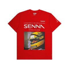 Ayrton Senna F1 Race T-Shirt - Black/Red