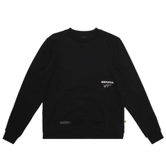 Ayrton Senna F1 Signature Crew Sweatshirt - Ash/Black