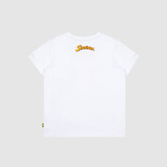 Ayrton Senna F1 Kids Senninha Figure T-Shirt - Youth White