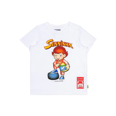 Ayrton Senna F1 Kids Senninha Figure T-Shirt - Youth White