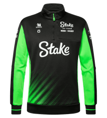 Stake F1 Kick Sauber 2025 Men's Team 1/4 Zip Sweatshirt - Black