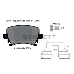 Pagid Street+ Brake Pads 8249