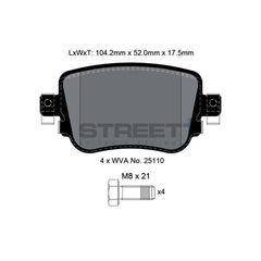 Pagid Street+ Brake Pads 8108