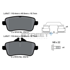 Pagid Street+ Brake Pads 8115