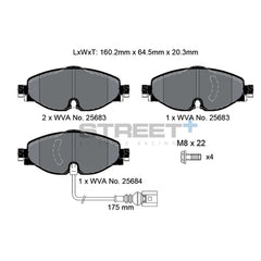 Pagid Street+ Brake Pads 8122