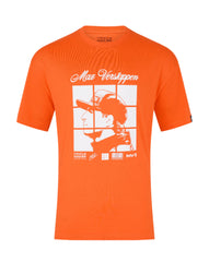Red Bull Racing F1 Max Verstappen Puzzle T-Shirt - Exotic Orange/White