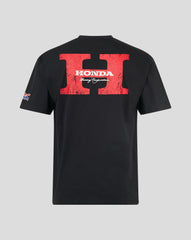 Honda Racing Repsol Distressed Logo Oversized T-Shirt- Black