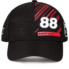 Alfa Romeo Racing F1 Special Edition Robert Kubica Driver Baseball Hat- Black