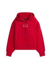 Cadillac F1 Racing Women's Boxy Varsity Hoodie - Red