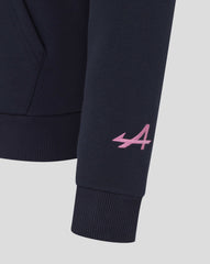 Alpine Racing F1 Sleeve Graphic Relaxed Fit Pullover Hoodie - Navy