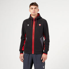 Ducati x Macron Men's Warmup Zip Up Hoodie - Black