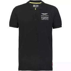 Aston Martin Cognizant F1 Lifestyle Polo Shirt - Black/Green/White