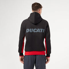 Ducati x Macron Men's Warmup Zip Up Hoodie - Black