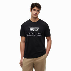 Cadillac F1 Racing Large Shield T-Shirt - Black