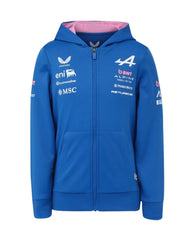Alpine Racing F1 2026 Kids Team Full Zip Hoodie - Youth Lapis Blue