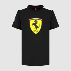 Scuderia Ferrari F1 Kids Large Shield T-Shirt - Youth Dark Cherry/Puma Black
