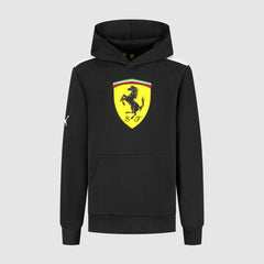 Scuderia Ferrari F1 Kids Large Shield Hoodie - Youth Dark Cherry/Puma Black