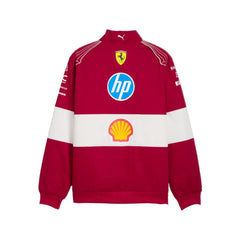 Scuderia Ferrari F1 2025 Team Vintage Racing Jacket - Dark Cherry