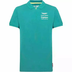 Aston Martin Cognizant F1 Lifestyle Polo Shirt - Black/Green/White