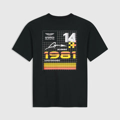 Aston Martin F1 Limited Edition Fernando Alonso Spain GP Graphic T-Shirt - True Black