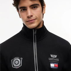 Cadillac F1 Racing Script Fill Zip Track Jacket - Black