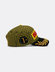 Pirelli Podium Special Edition Great Britain Silverstone GP 1st Place Hat - Houndstooth Yellow/Black