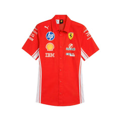 Scuderia Ferrari F1 2026 Men's Team Button Down Shirt - Puma Red