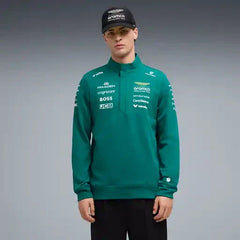 Aston Martin F1 2026 Team 1/2 Zip Sweatshirt - Green Lux