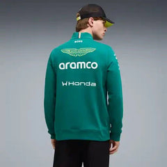 Aston Martin F1 2026 Team 1/2 Zip Sweatshirt - Green Lux