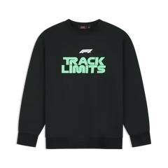 Formula 1 Tech Track Graphic Crew Sweatshirt - True Black