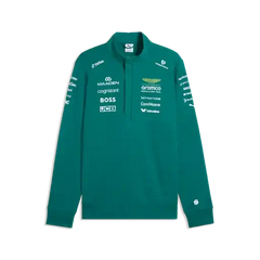 Aston Martin F1 2026 Team 1/2 Zip Sweatshirt - Green Lux