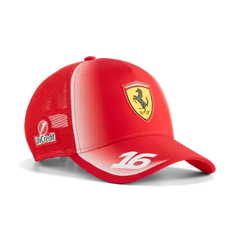 Scuderia Ferrari F1 2026 Charles Leclerc Team Trucker Hat - Puma Red