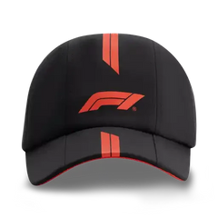 Formula 1 Tech F1 Racing Line Baseball Hat - F1 Hot Red/True Black
