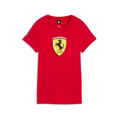 Scuderia Ferrari F1 Women's Fanwear Shield T-Shirt - Rosso Corsa/Puma White