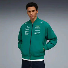 Aston Martin F1 2026 Team Bomber Jacket - Green Lux