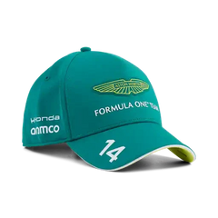 Aston Martin F1 2026 Fernando Alonso Team Hat- Lime Shimmer/Green Lux/Puma White