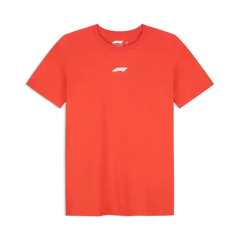 Formula 1 Tech Racing Line T-Shirt - Cloud Dancer/F1 Hot Red/True Black
