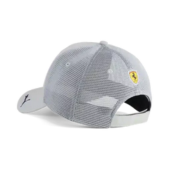 Scuderia Ferrari F1 Puma Race Trucker Hat - Flat Light Gray/Rosso Corsa
