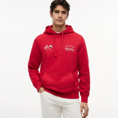 Cadillac F1 Racing Varsity Graphic Hoodie - Red/White