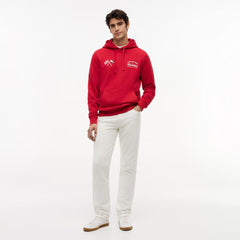 Cadillac F1 Racing Varsity Graphic Hoodie - Red/White