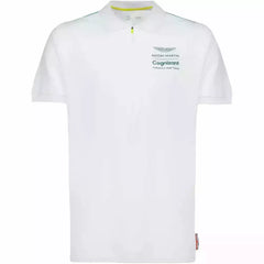 Aston Martin Cognizant F1 Lifestyle Polo Shirt - Black/Green/White