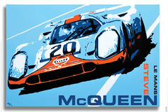 Hunziker Steve McQueen Le Mans Trilogy-No More Waiting - Canvas