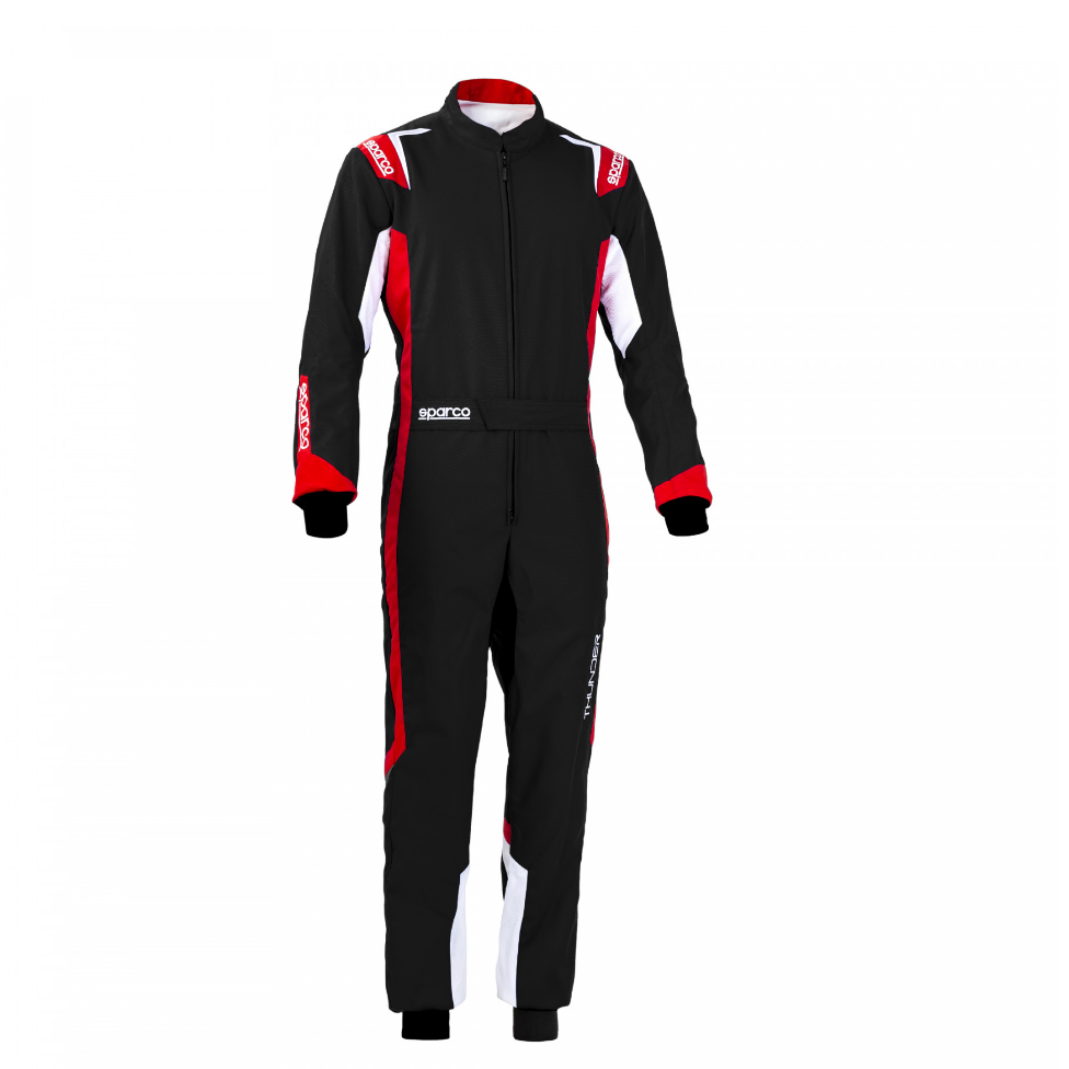 thumbnail image 2 of Sparco Thunder Advanced Kart Suit Black / Red - Zamp Helmets UK 2 of 14